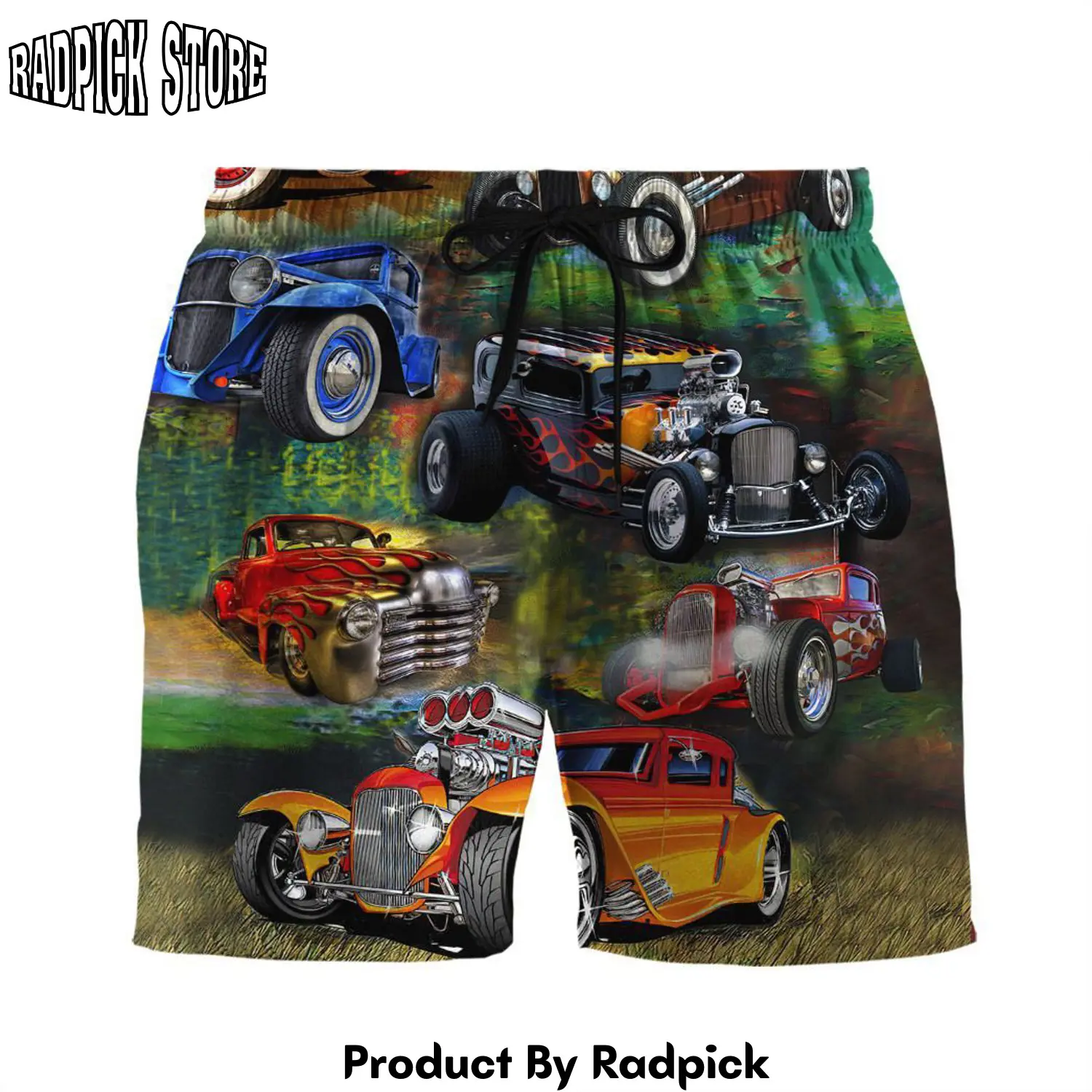Radpick 3d hot rod awesome shorts rp631797